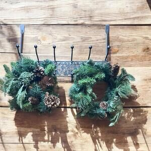 HOME INTERIORS Center Piece 5in Pine Cones Candle Ring or Swag Set of 2